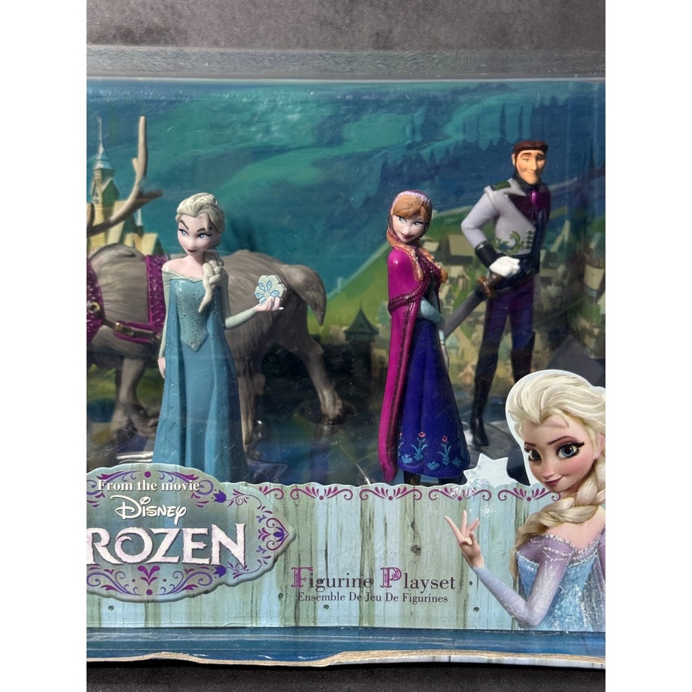 Disney Store Frozen Figurine Playset Elsa Anna Olaf Kristoff Sven Hans 6pc New - Picture 3 of 8
